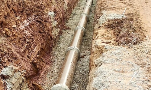 Workers Make Utility Connections Safely for Homes and Businesses with an Aluminum Trench Box